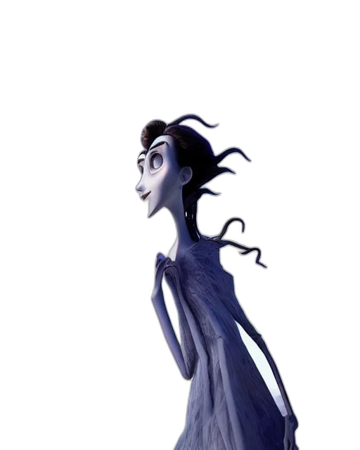 dress, creature, staff, face transparent PNG cut-out