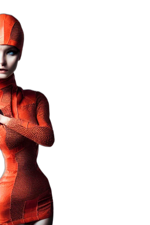 robot, dress, 3d render, concept art transparent PNG cut-out