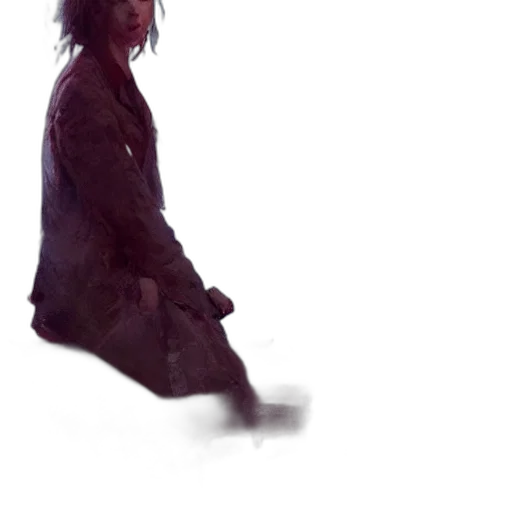 creature, jacket, staff, face transparent PNG cut-out