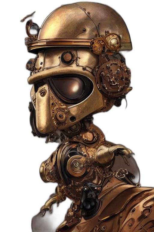 robot, mask, face, concept art transparent PNG cut-out