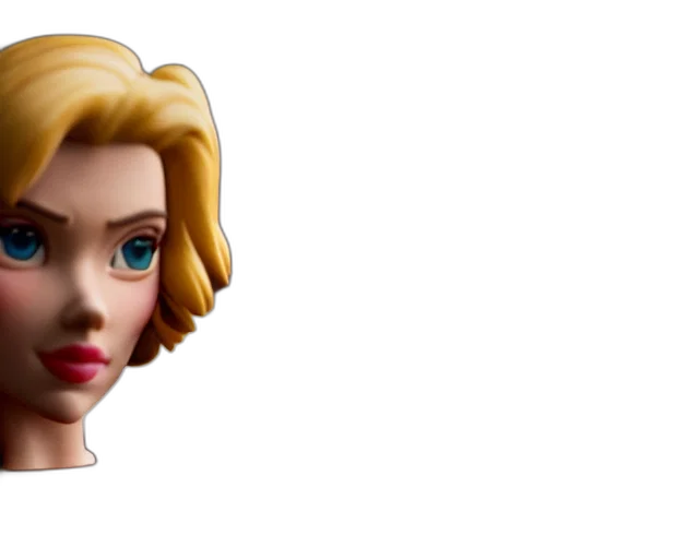 face, 3d render, pixel art, concept art transparent PNG cut-out