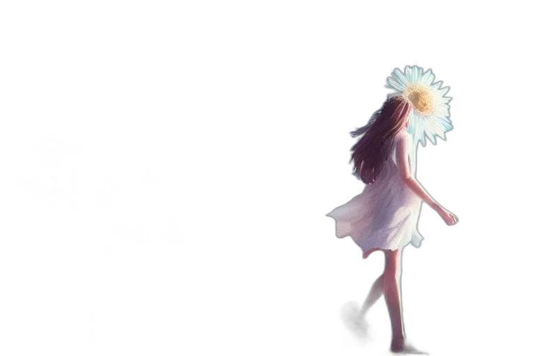 dress, flower, concept art, watercolor transparent PNG cut-out