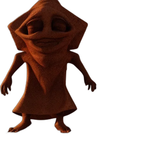 creature, dress, mask, staff transparent PNG cut-out