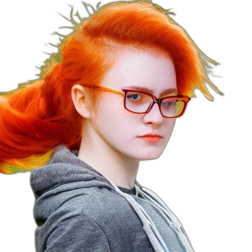 hair, crown, jacket, face transparent PNG cut-out