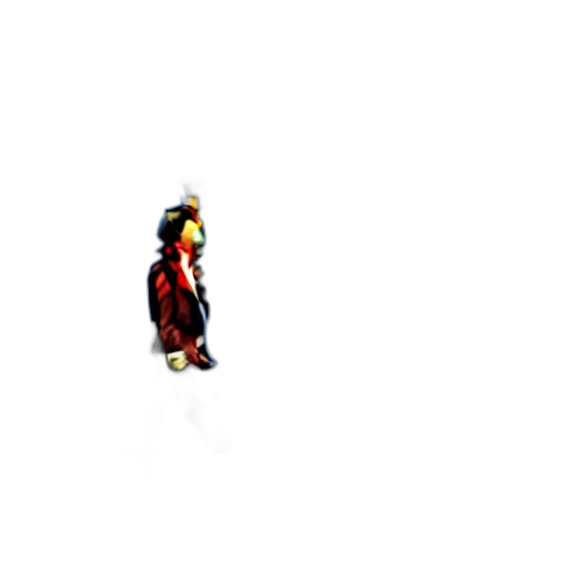 robot, jacket, staff, weapon transparent PNG cut-out