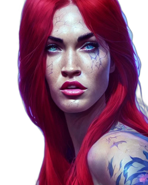 face, fantasy art, photorealistic, comic book art transparent PNG cut-out