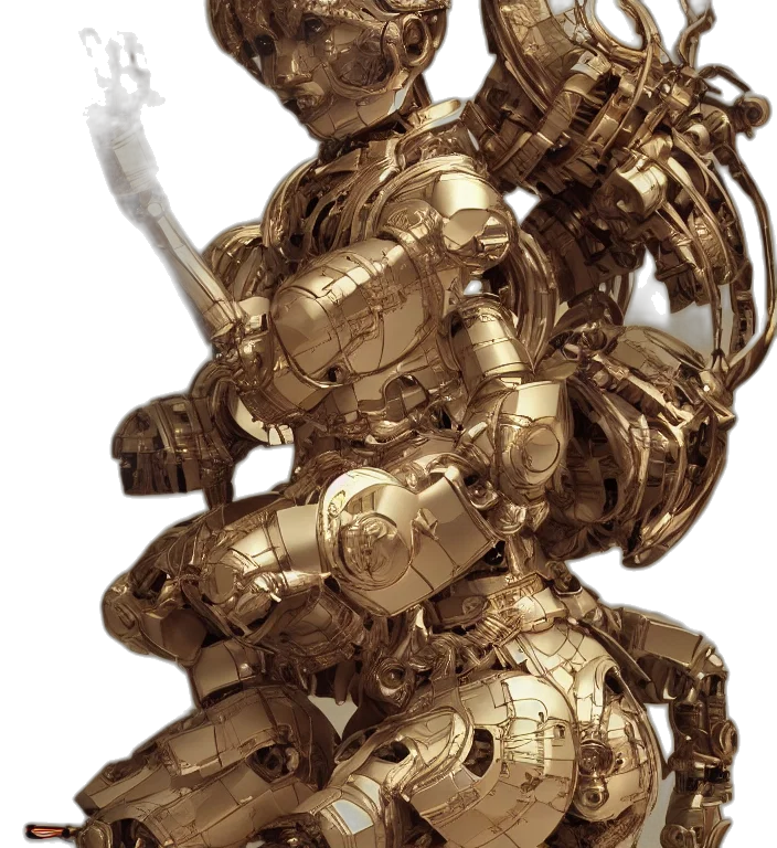 robot, weapon, sword, staff transparent PNG cut-out