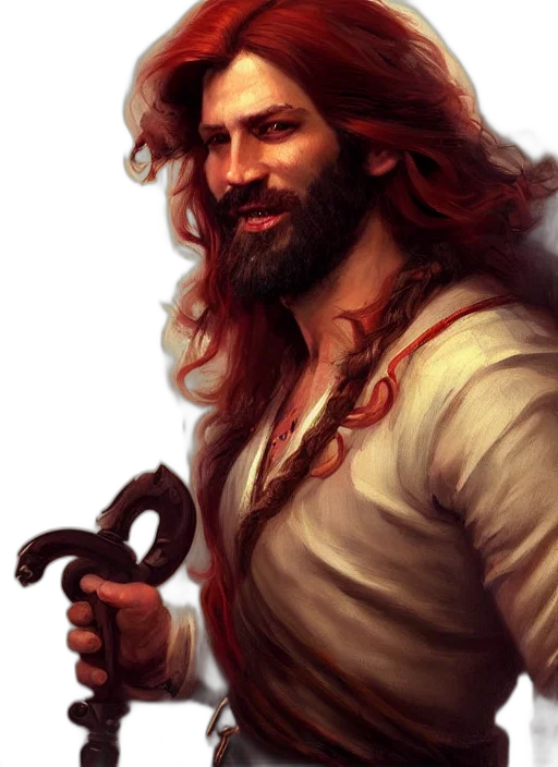 hair, sword, staff, fantasy art transparent PNG cut-out