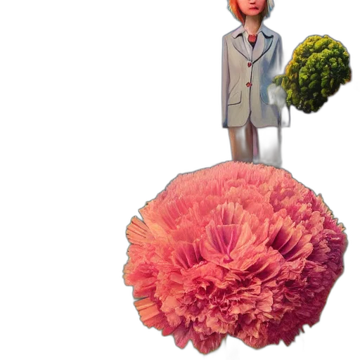 flower, hair, crown, staff transparent PNG cut-out