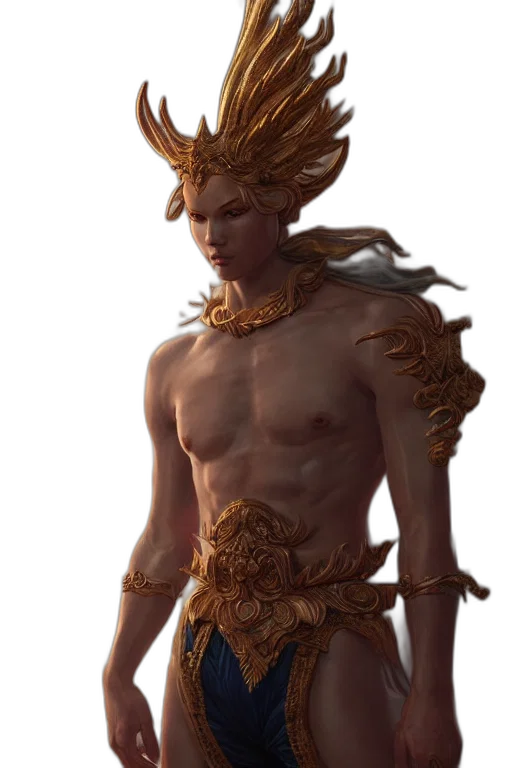 dragon, creature, mask, staff transparent PNG cut-out