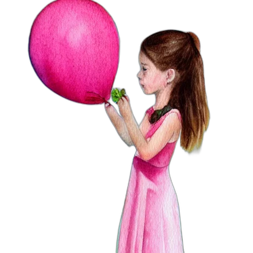 dress, umbrella, photorealistic, oil painting transparent PNG cut-out