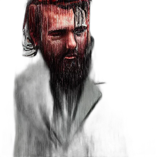 face, jacket, hair, creature transparent PNG cut-out
