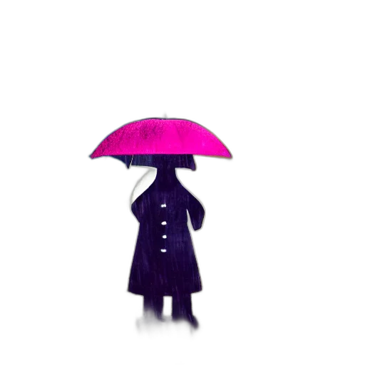 umbrella, hat, staff, jacket transparent PNG cut-out