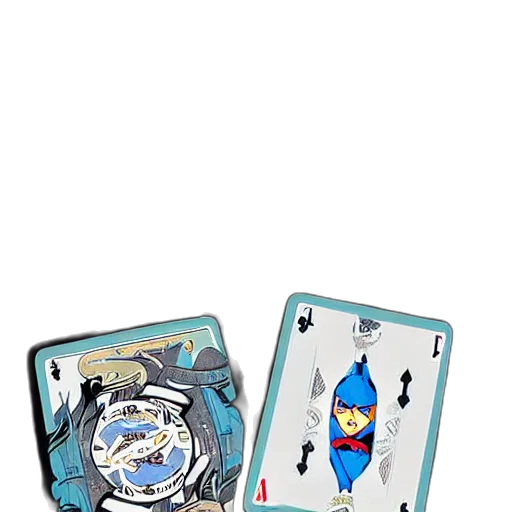 concept art, batman, playing, cards transparent PNG cut-out