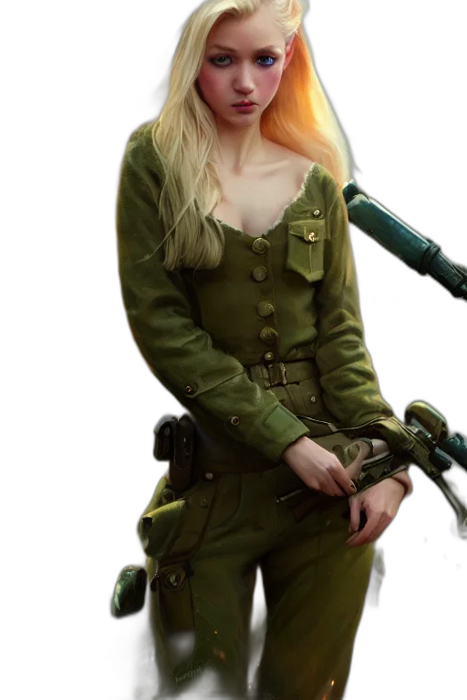 jacket, weapon, staff, dress transparent PNG cut-out