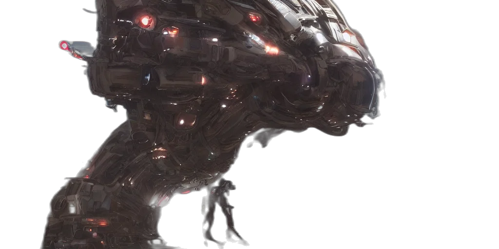 robot, creature, hair, face transparent PNG cut-out