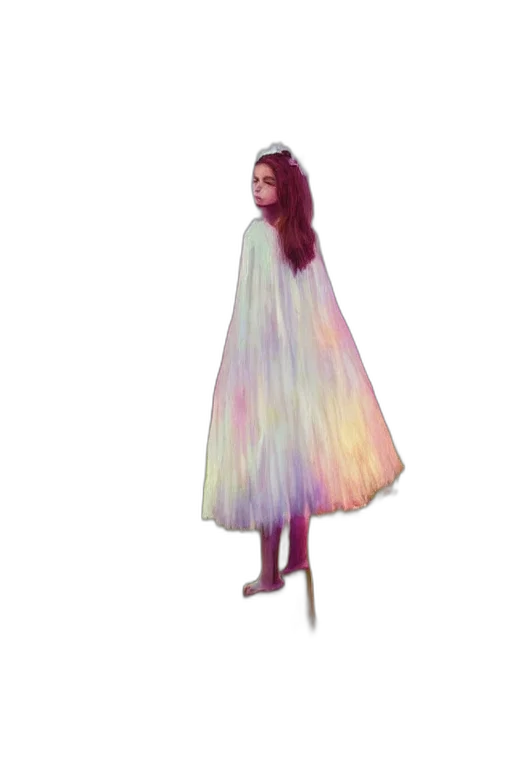 dress, hair, creature, concept art transparent PNG cut-out