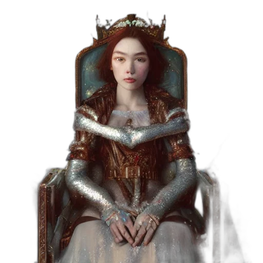 crown, dress, jewelry, face transparent PNG cut-out