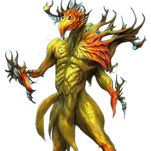 creature, dragon, staff, concept art transparent PNG cut-out