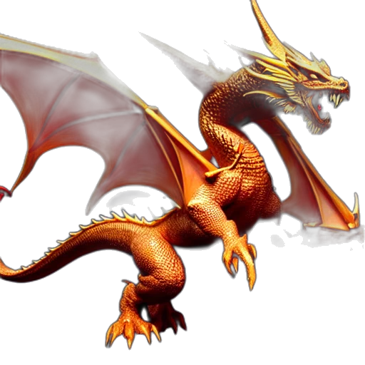 dragon, fantasy art, concept art, 3d render transparent PNG cut-out