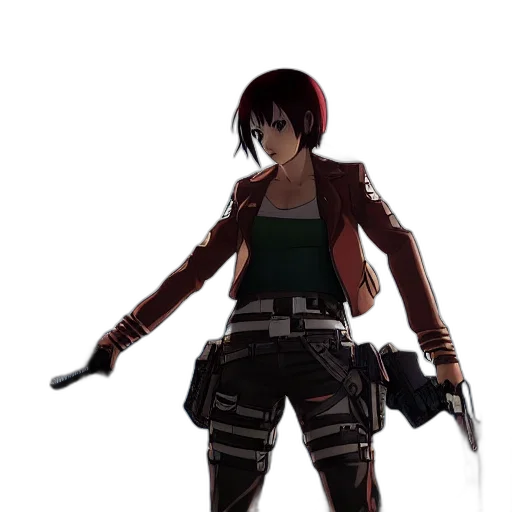 weapon, jacket, staff, concept art transparent PNG cut-out