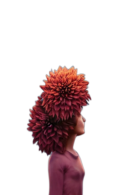 crown, hat, flower, hair transparent PNG cut-out