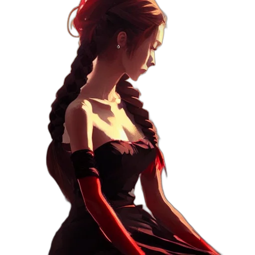 dress, crown, staff, face transparent PNG cut-out