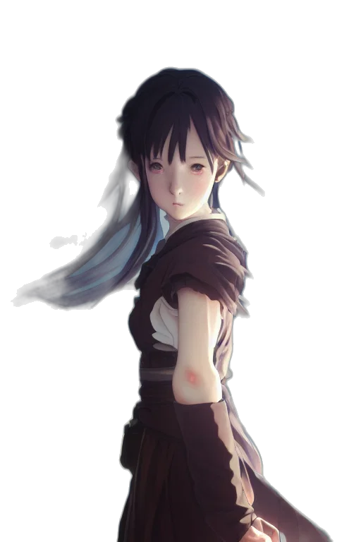 dress, staff, weapon, dragon transparent PNG cut-out