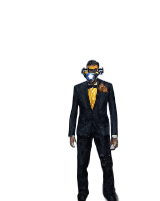 mask, robot, jacket, staff transparent PNG cut-out