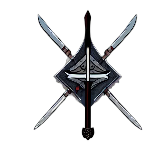 sword, weapon, staff, crown transparent PNG cut-out