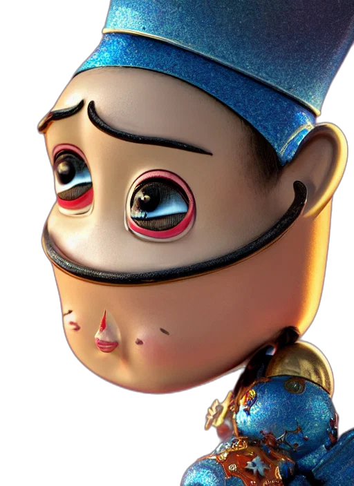 robot, face, staff, crown transparent PNG cut-out