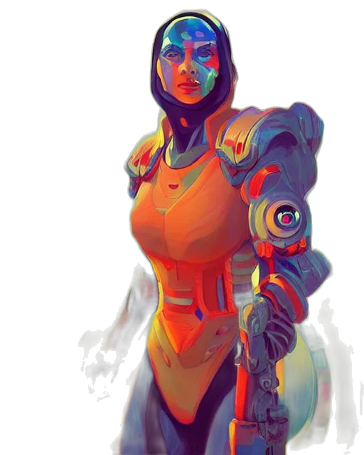robot, weapon, dress, concept art transparent PNG cut-out