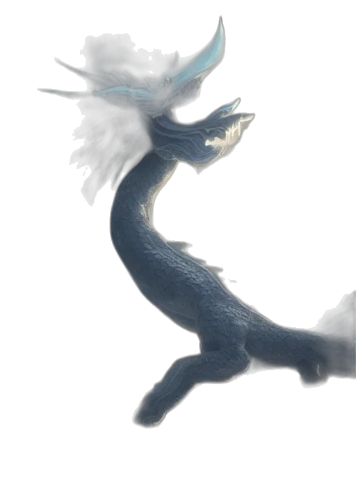 dragon, creature, staff, animal transparent PNG cut-out