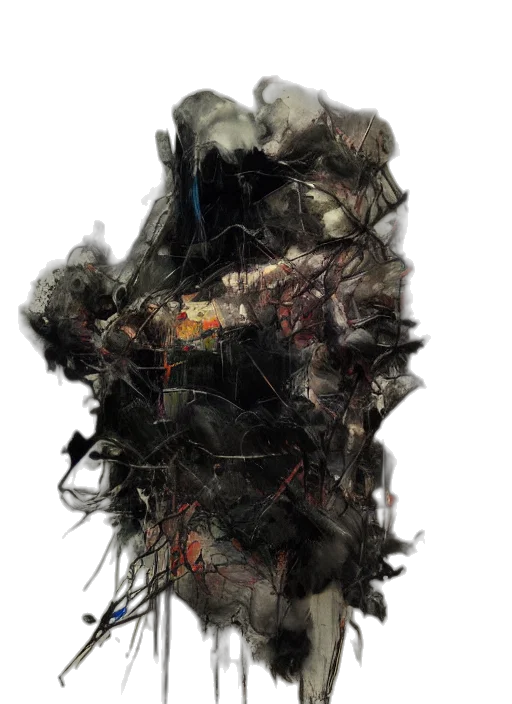 robot, mask, hair, dress transparent PNG cut-out
