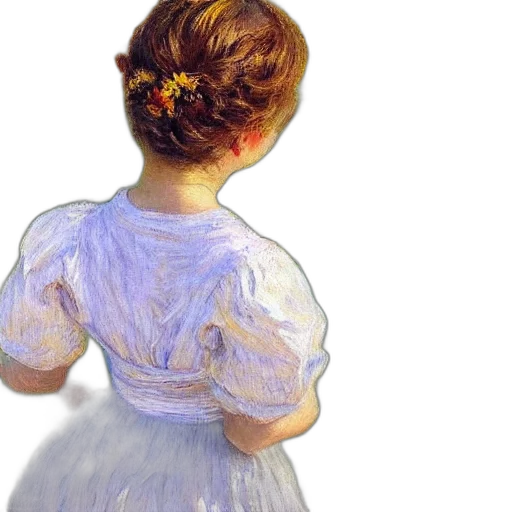 dress, hair, crown, oil painting transparent PNG cut-out