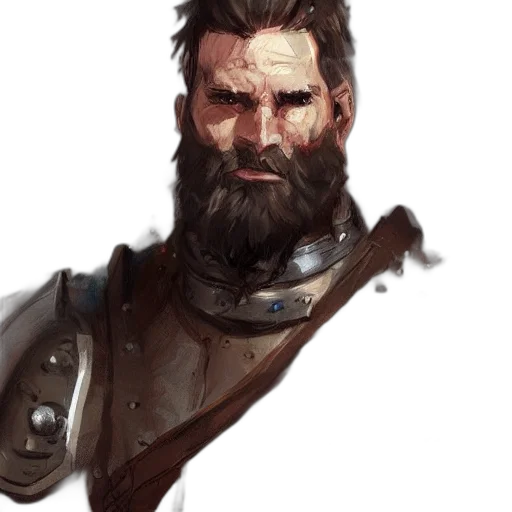 face, sword, staff, fantasy art transparent PNG cut-out