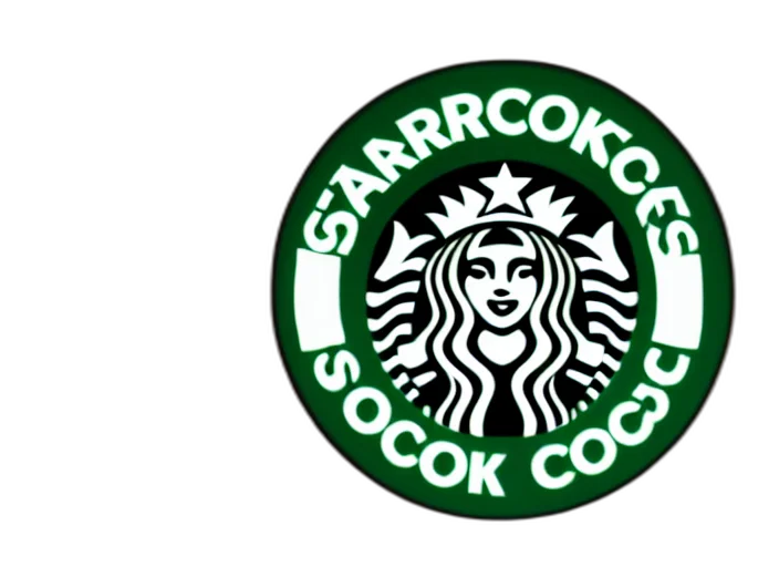 monochrome, starbuck, logo, dirty transparent PNG cut-out