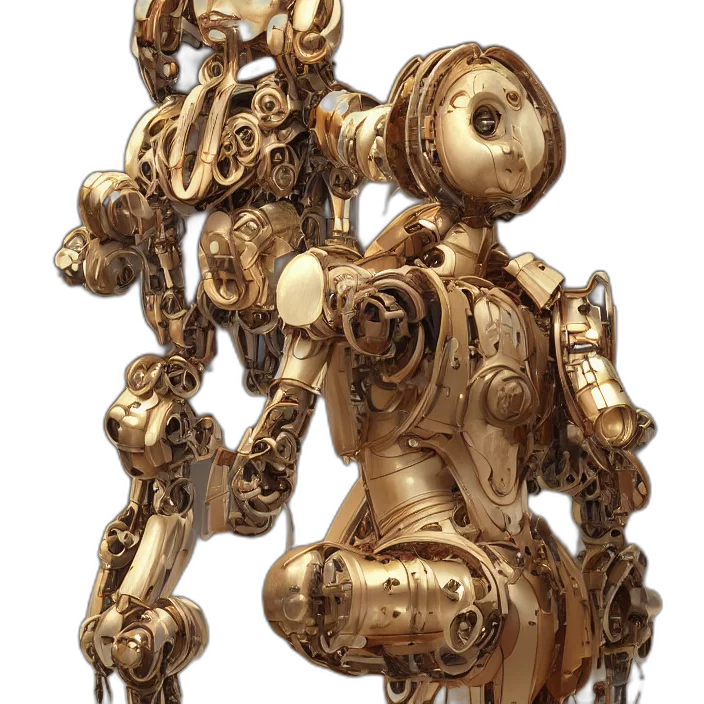 robot, jewelry, staff, weapon transparent PNG cut-out