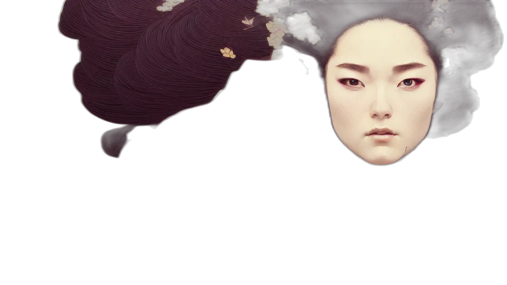 face, hair, crown, mask transparent PNG cut-out