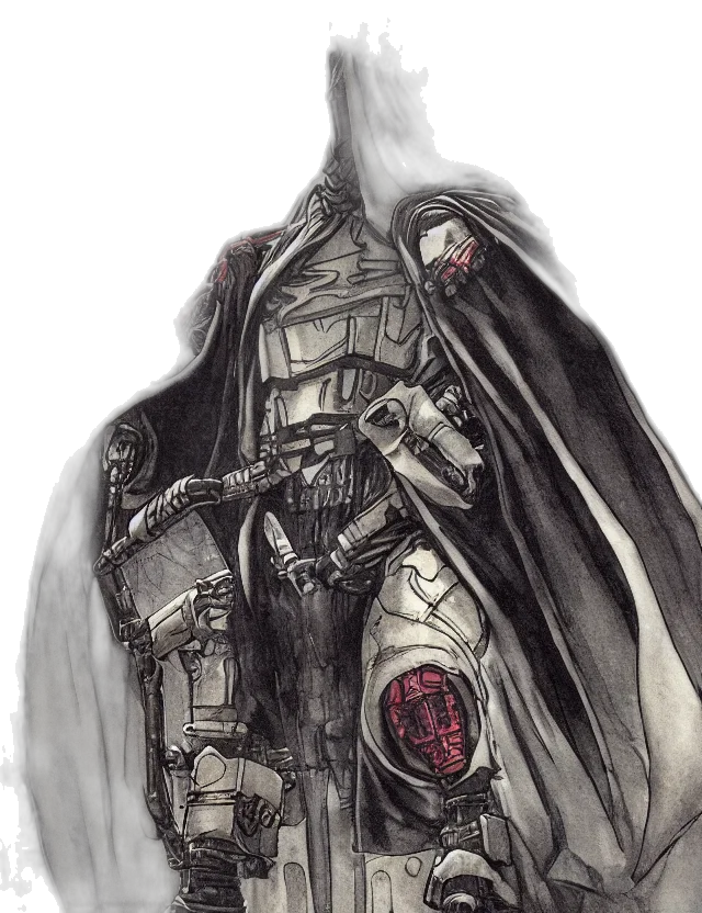 sword, weapon, robot, mask transparent PNG cut-out