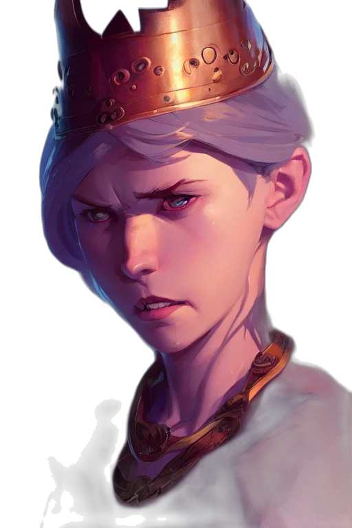 crown, face, staff, hat transparent PNG cut-out