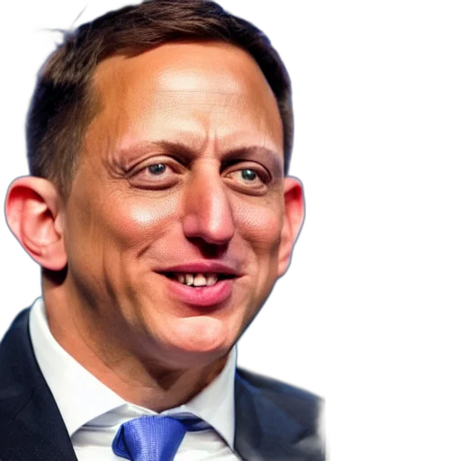 face, photorealistic, peter, thiel transparent PNG cut-out