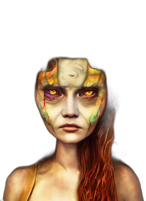 face, mask, creature, dragon transparent PNG cut-out