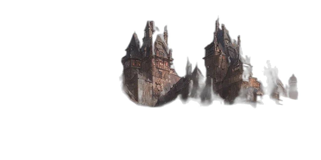 dragon, building, crown, concept art transparent PNG cut-out