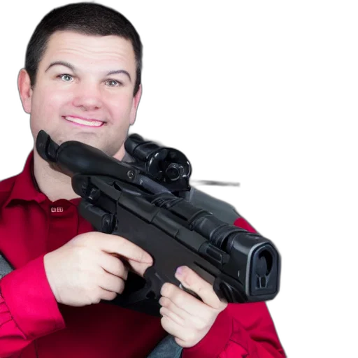 weapon, staff, face, robot transparent PNG cut-out