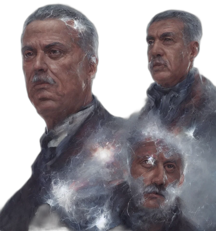 face, concept art, comic book art, fantasy art transparent PNG cut-out