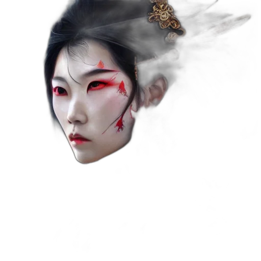 mask, face, staff, dragon transparent PNG cut-out
