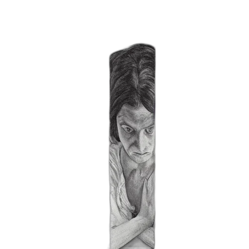 face, sword, staff, hair transparent PNG cut-out