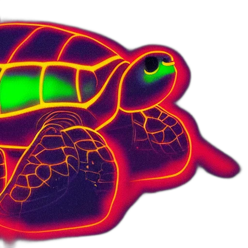 animal, 3d render, concept art, neon lights transparent PNG cut-out