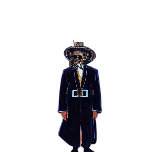 jacket, staff, mask, hat transparent PNG cut-out